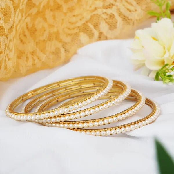 Slim & Graceful Pearl Bangles