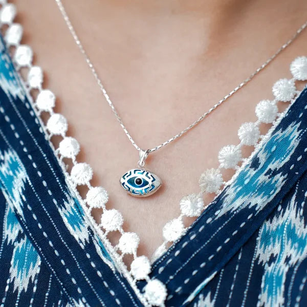 Silver Evil Eye Pendant without Chain