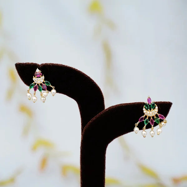 Trendy Moti Tanmani Pearl Necklace Set with Earrings