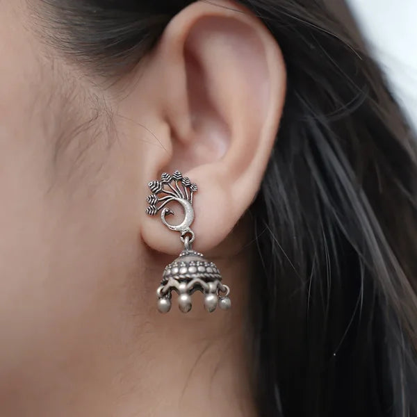 Oxidised Silver Peacock Design Tops