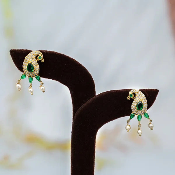 Moti Tanmani Necklace Set with Peacock Design