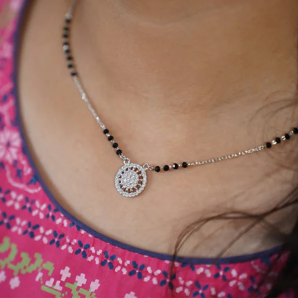 Silver-Plated Mandala Mangalsutra