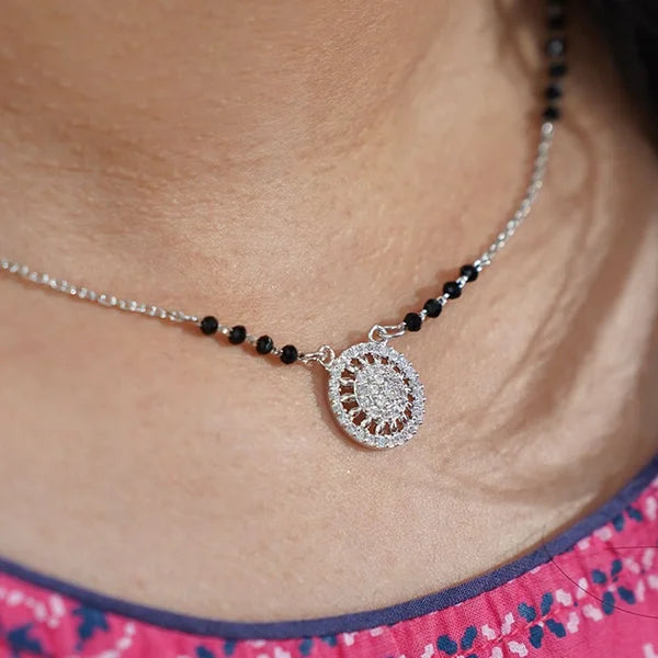Silver-Plated Mandala Mangalsutra
