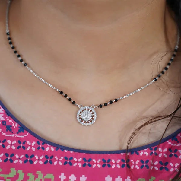 Silver-Plated Mandala Mangalsutra