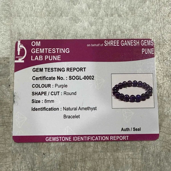 Natural Amethyst Bracelet