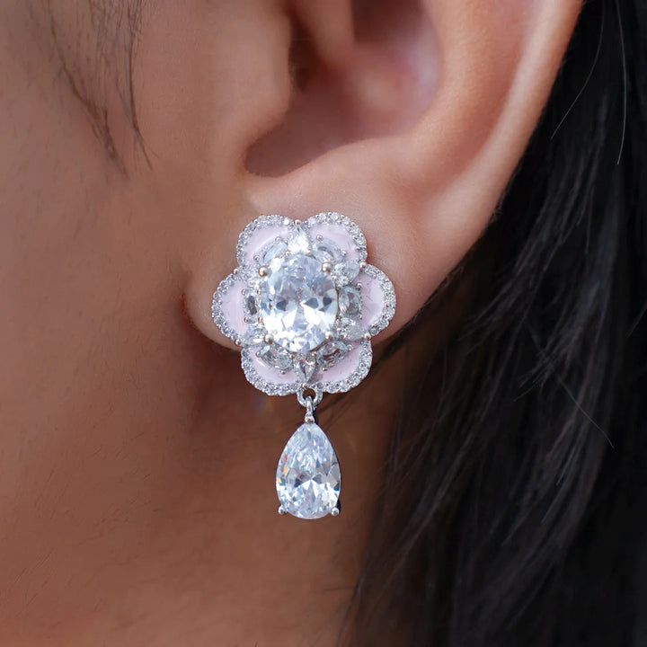 Pink Blossom Stud Earrings