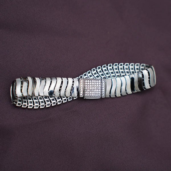 Modern Menâ€™s 92.5 Silver Link Bracelet