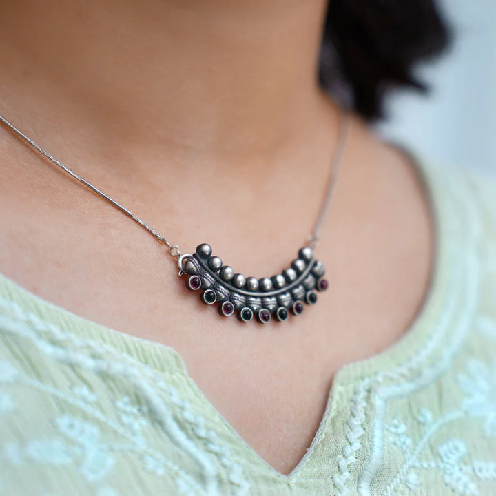 Oxidized Rainbow Pendent