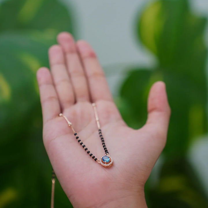 Ocean Sparkle Blue Sapphire Mangalsutra