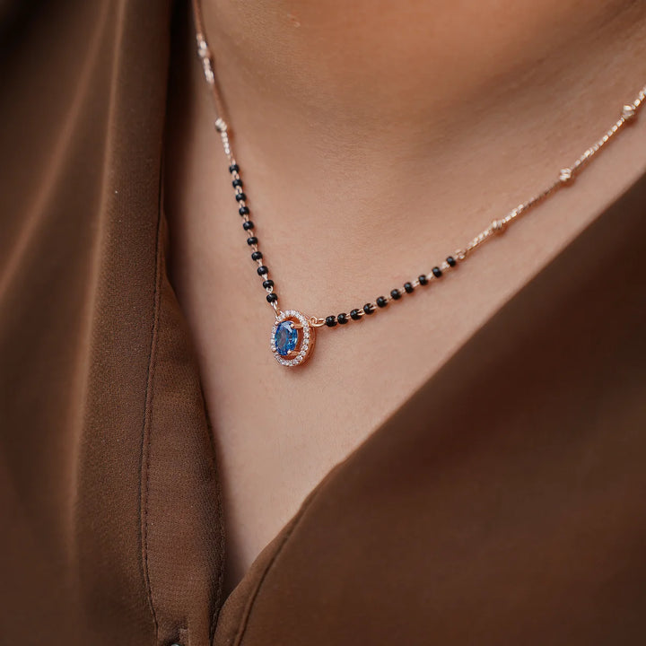 Ocean Sparkle Blue Sapphire Mangalsutra