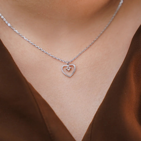 Dainty Heart Sparkle Pendant