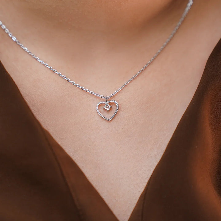 Dainty Heart Sparkle Pendant