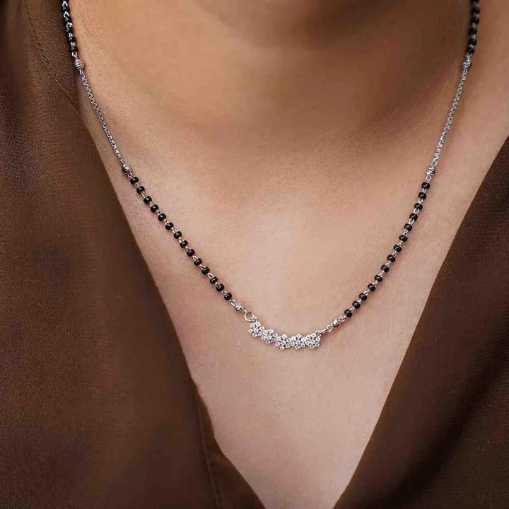 Floral Bar Diamond Mangalsutra