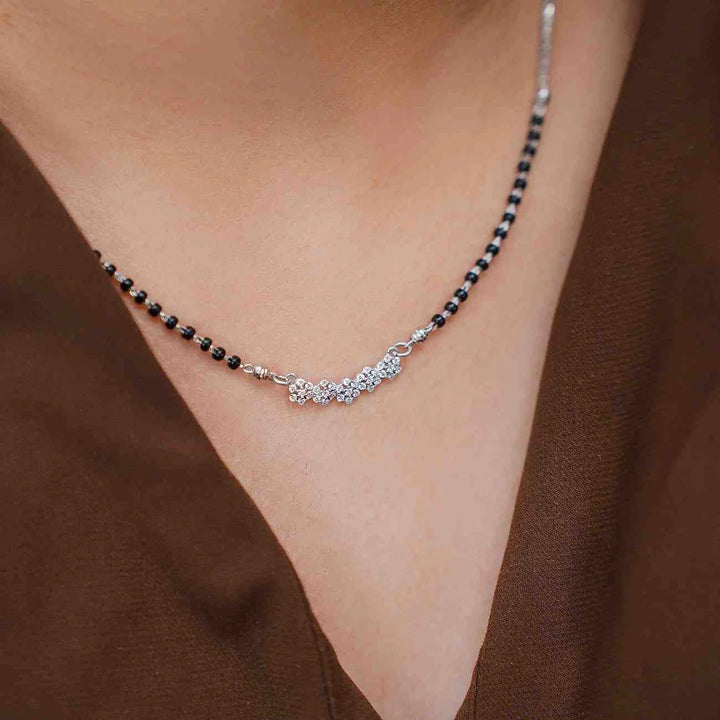 Floral Bar Diamond Mangalsutra