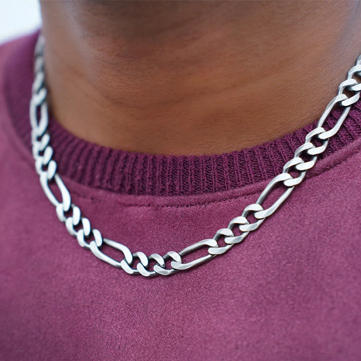 Classic Silver Figaro Chain for Men
