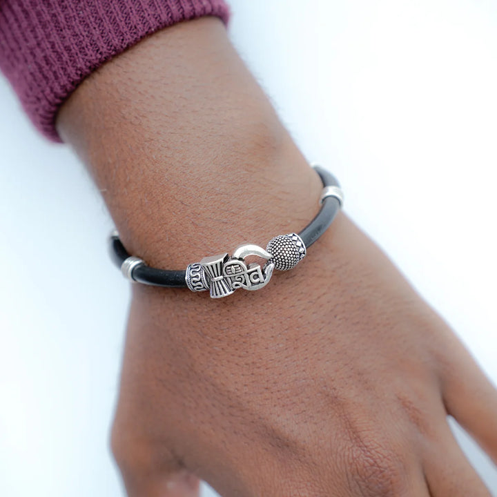 Om Namah Shivaya Leather Bracelet