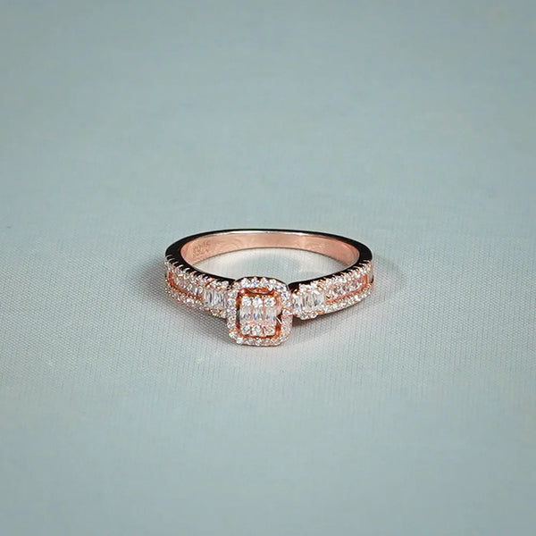Rose Gold-Toned Halo Ring