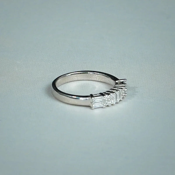 Sterling Silver Baguette Eternity Ring