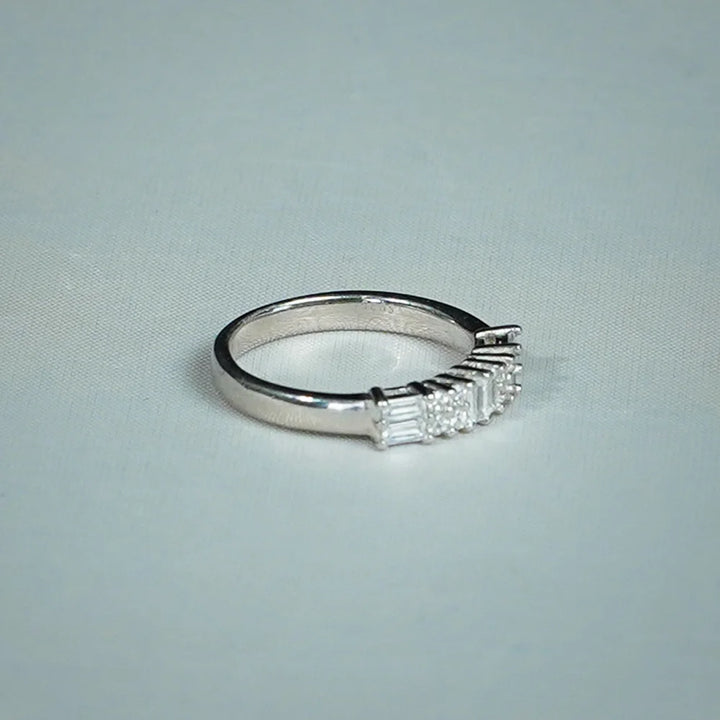 Sterling Silver Baguette Eternity Ring