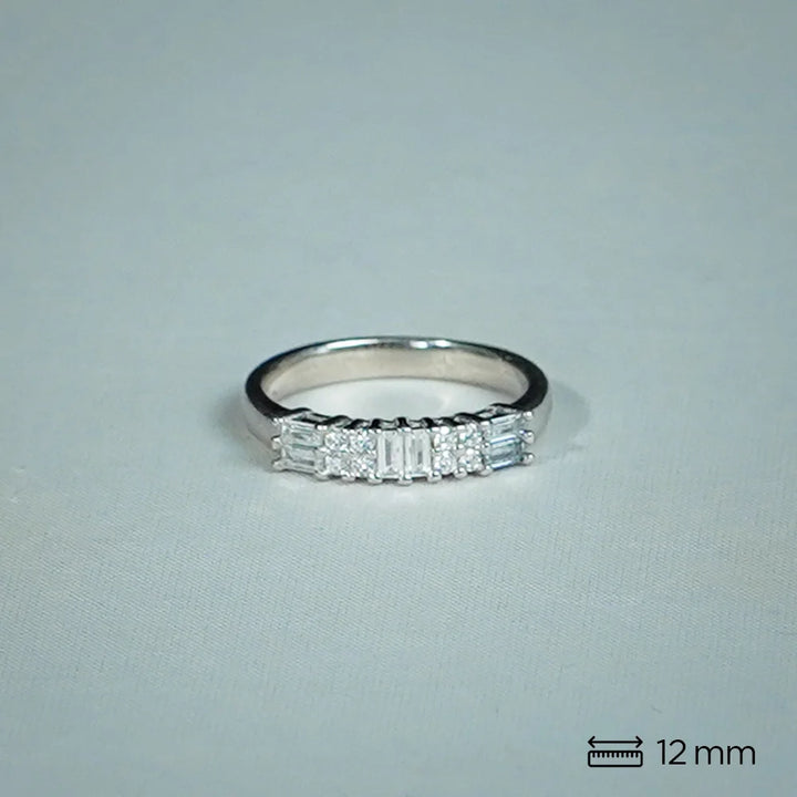 Sterling Silver Baguette Eternity Ring