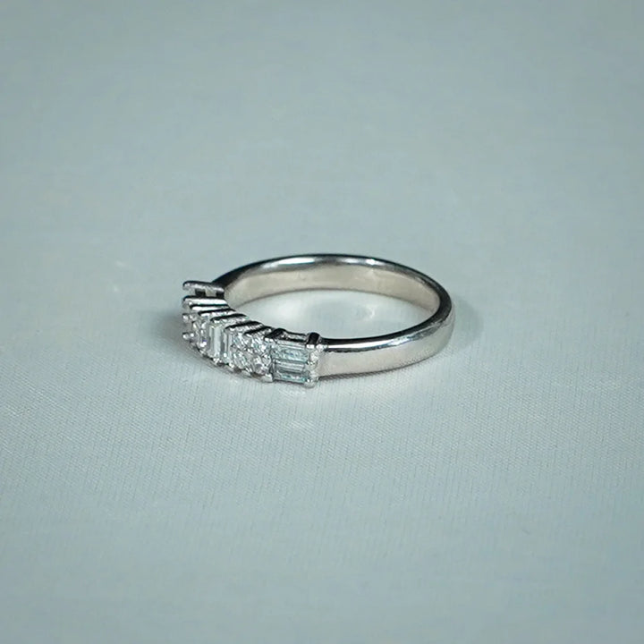 Sterling Silver Baguette Eternity Ring