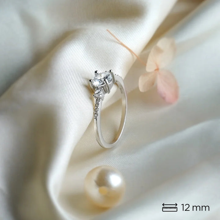 Sterling Silver Three-Stone Ring