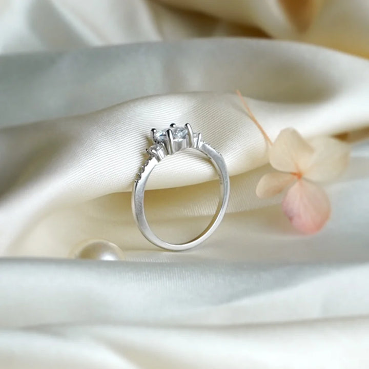 Sterling Silver Three-Stone Ring