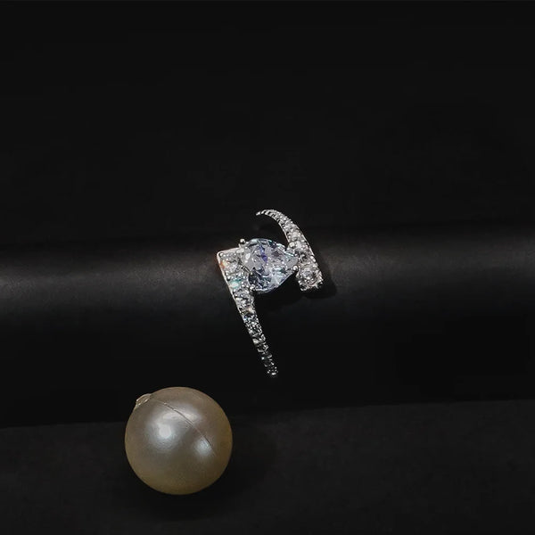 Twisted Heart Solitaire Ring