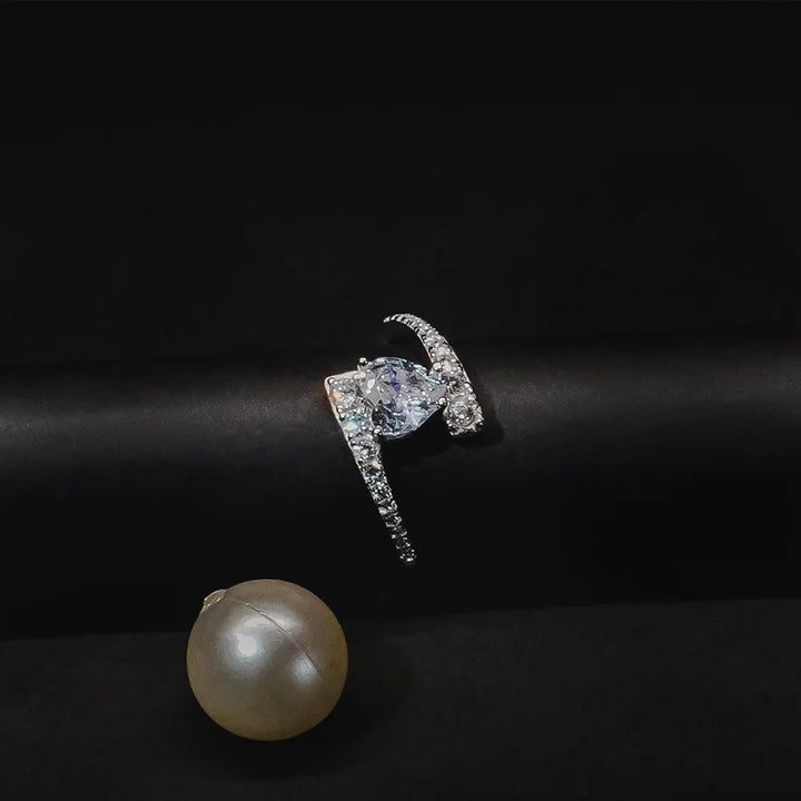 Twisted Heart Solitaire Ring