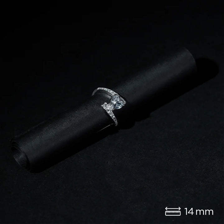 Twisted Heart Solitaire Ring