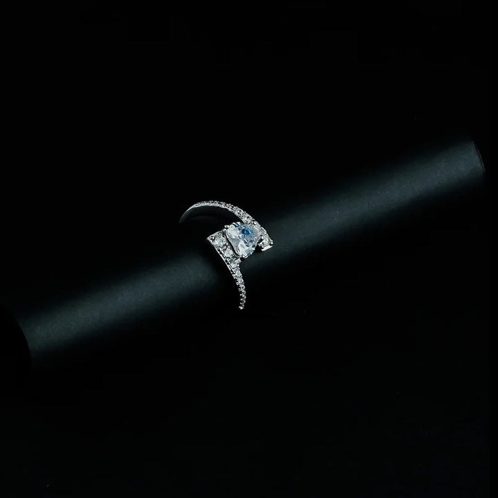 Twisted Heart Solitaire Ring