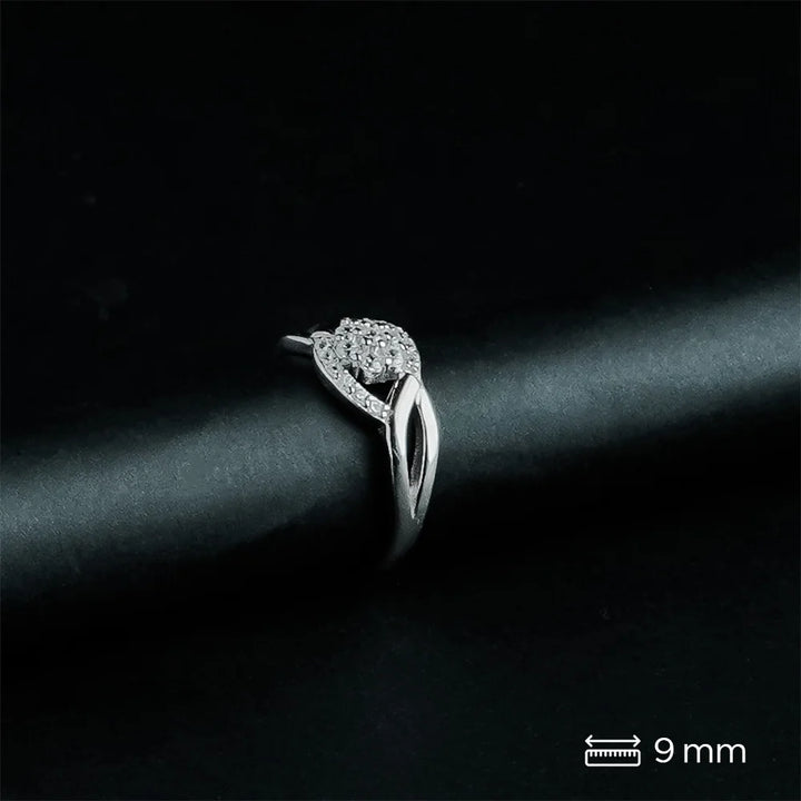 Whisper Cluster Solitaire Ring