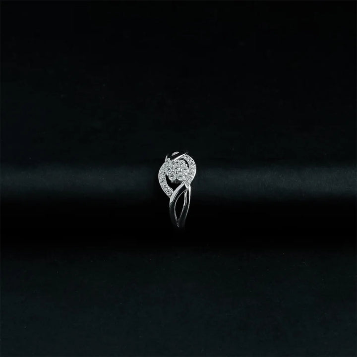 Whisper Cluster Solitaire Ring