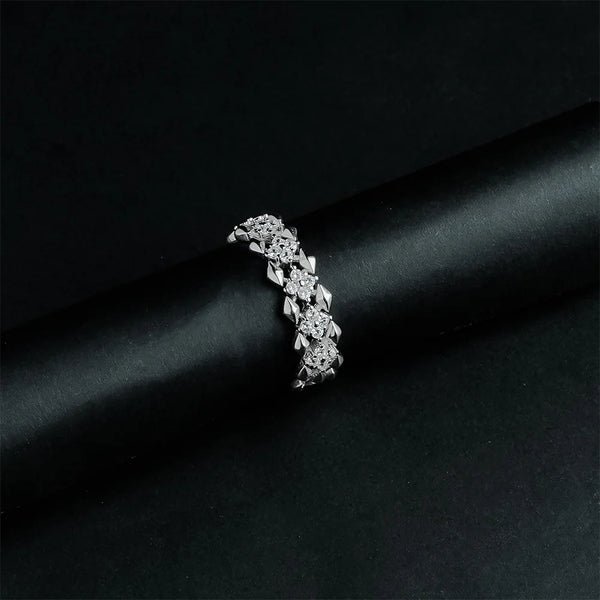 Floral Eternity Cluster Band