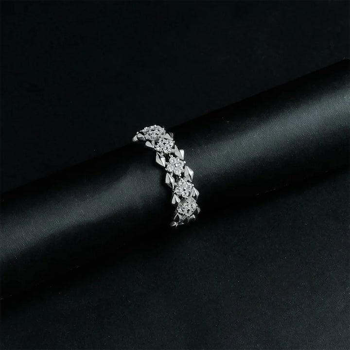 Floral Eternity Cluster Band
