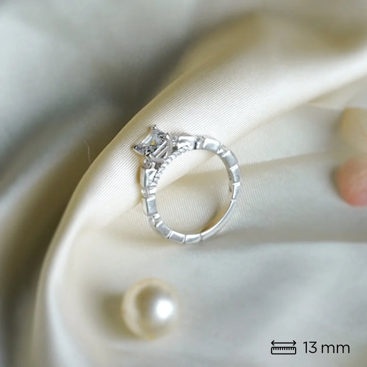 Sterling Silver Square-Cut Ring