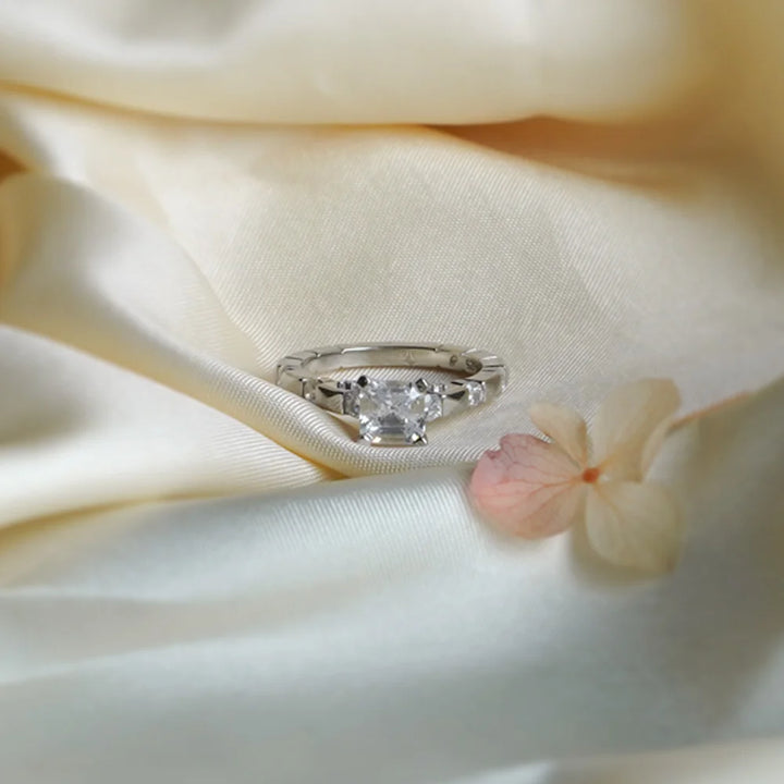 Sterling Silver Square-Cut Ring