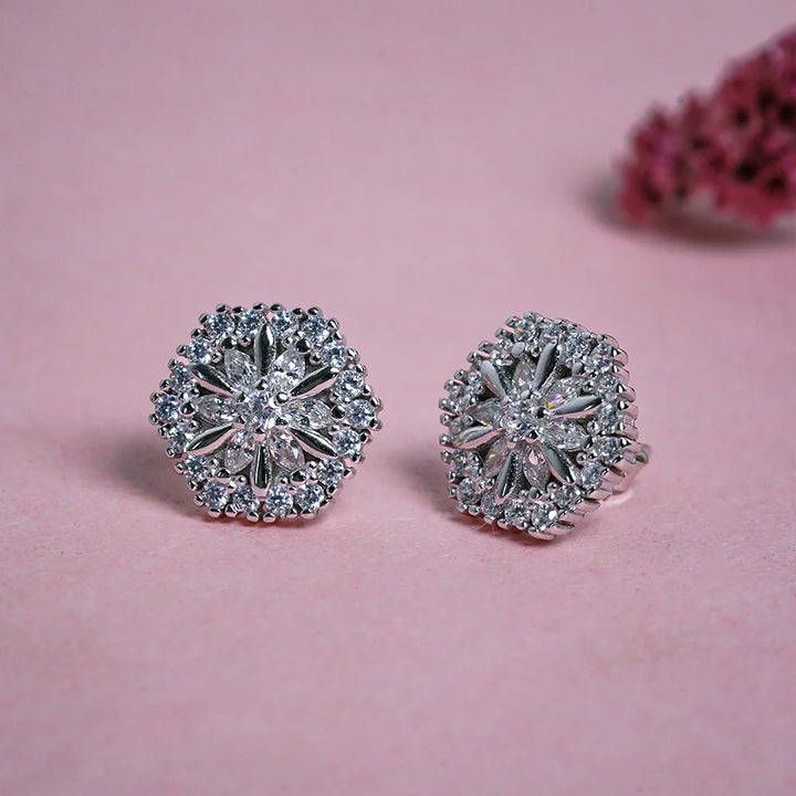 Sparkly Flower Studs
