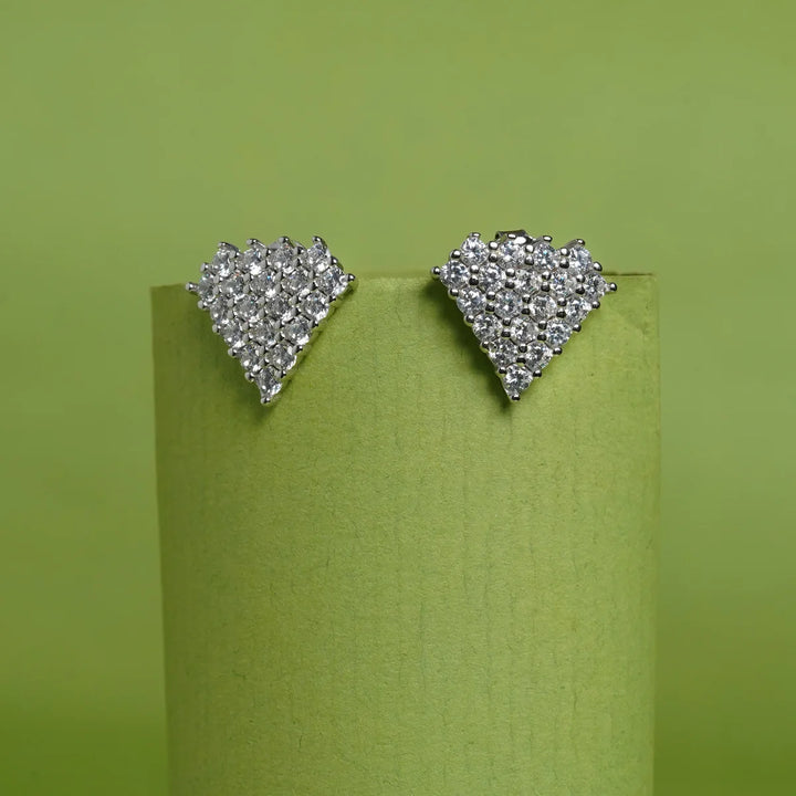 Sparkly Triangle Studs Earrings