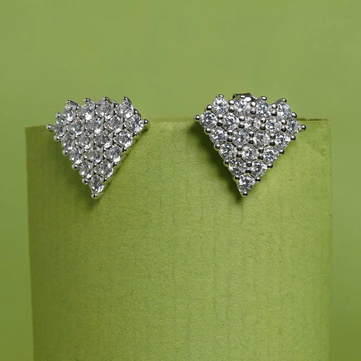 Sparkly Triangle Studs Earrings