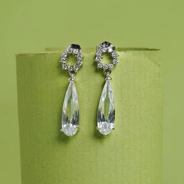Crystal Teardrop Dangle Earrings