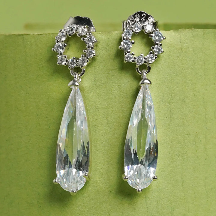 Crystal Teardrop Dangle Earrings