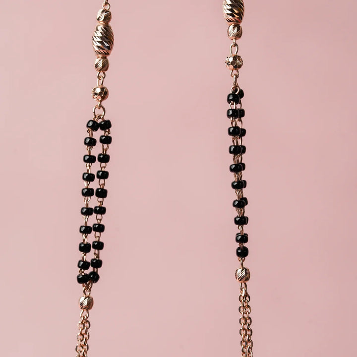 Rose Gold Diamond-Studded Mangalsutra