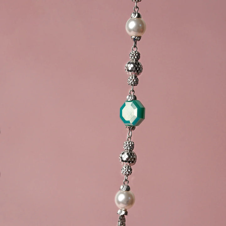 Emerald and Pearl Long Necklace