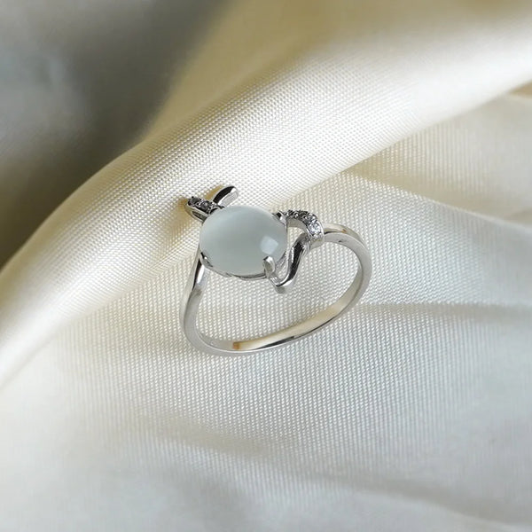 Smooth Moonstone Ring