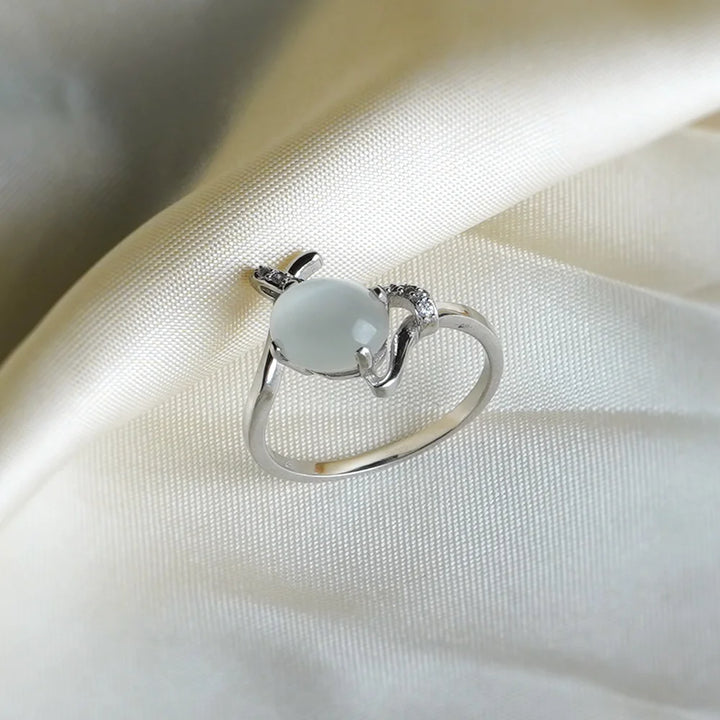 Smooth Moonstone Ring