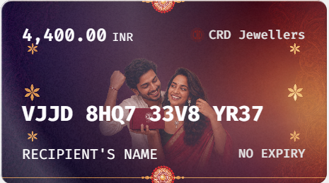 CRD Jewellers Raksha Bandhan Gift Voucher